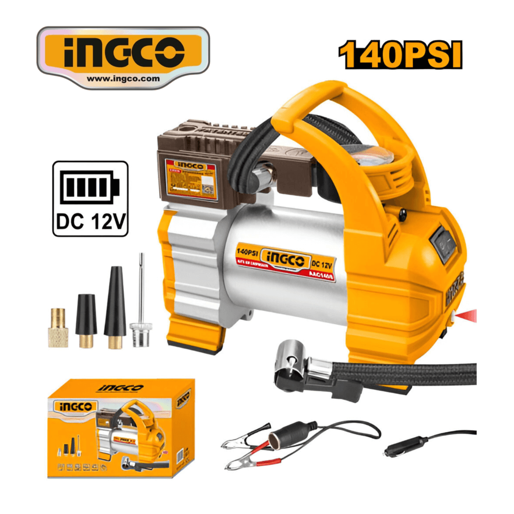 AAC1408 COMPRESORA DE AIRE 12V (1) COMPRESORA DE AIRE 12V 140PSI - #AAC1408 - Imagen 1