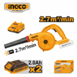 SOPLADORA 20V 2.7m³/min+ 2 BATERÍAS + CARGADOR - #CABLI200282