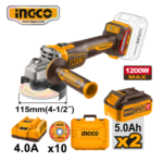 ESMERIL 1200W + 2BATERÍAS 5.0AH + DISCOS + CARGADOR + MALETÍN - #CAGLI2211532