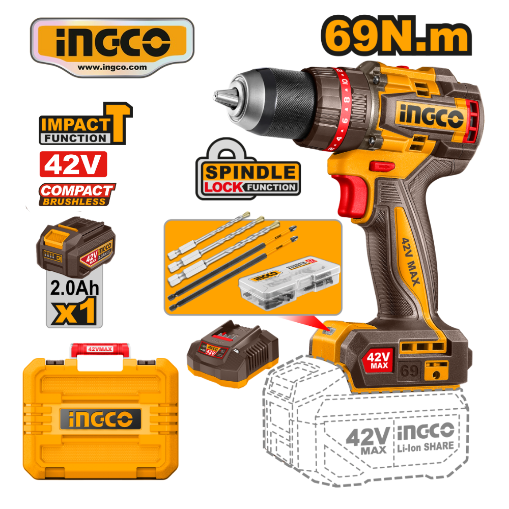 CIDLI426981 web TALADRO PERCUTOR 1/2" DE 69NM 42V - #CIDLI426981 - Imagen 1