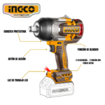 LLAVE DE IMPACTO 3/4" DE 1350NM + DADOS - #CIWLI20135 - Imagen 2