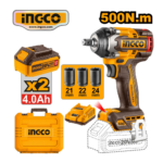 LLAVE DE IMPACTO DE 500NM (1/2") + 2 BATERÍAS 4.0AH + CARGADOR - #CIWLI2050