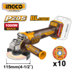 KIT ROTOMARTILLO + AMOLADORA 4 1/2" + LINTERNA 2000LÚMENES + ACCESORIOS - #COSLI250183 - Imagen 4