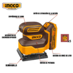 LIJADORA ORBITAL + 01 BATERIA 2A.H + CARGADOR - #CSHSLI20141 - Imagen 2