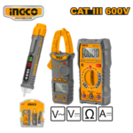 KIT 3PZ PROBADOR + MULTITESTER + PINZA AMPERIMÉTRICA - #DM3028