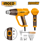 PISTOLA DE CALOR 2000W + 4pz ACCESORIOS - #HG200078