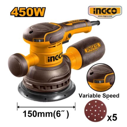 LIJADORA ROTO ORBITAL 450W 150MM (6") - #RS4516