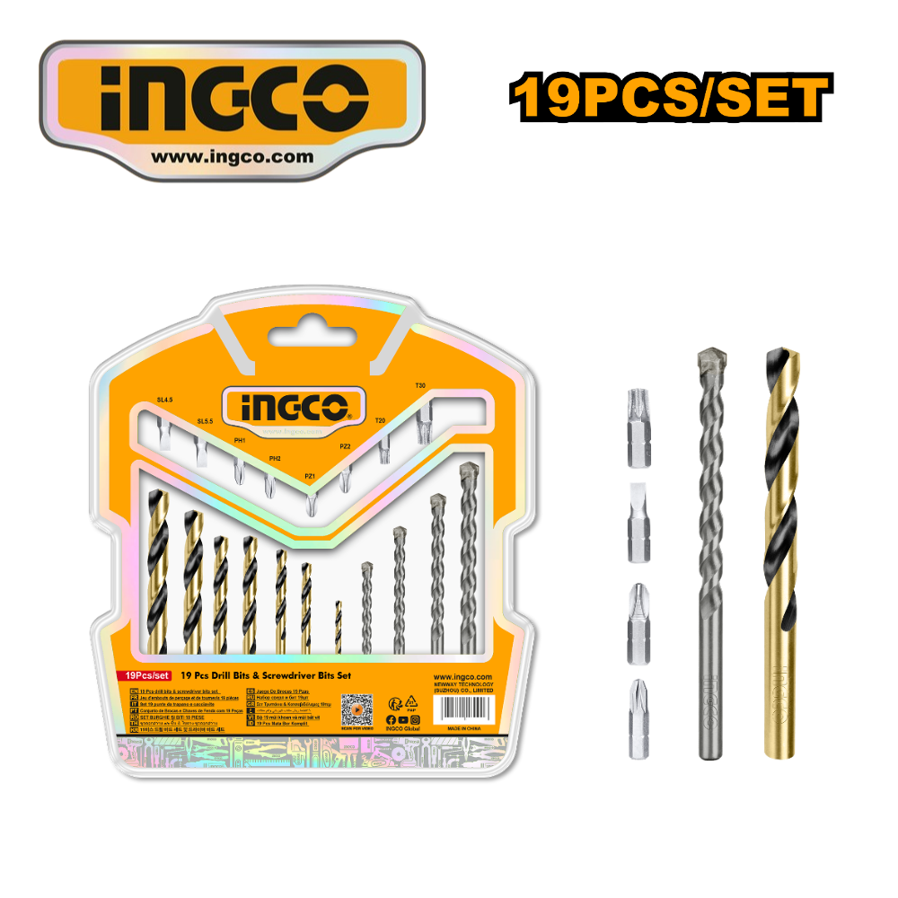 AKSDB1901 SET 19PZ BROCAS HSS/CONCRETO Y PUNTAS - #AKSDB1901 - Imagen 1