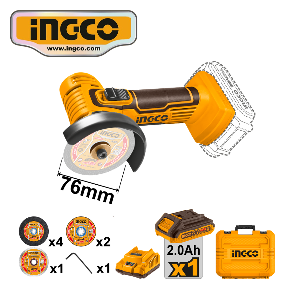 CAGLI76012 web MINI ESMERIL 20V DE 3" + DISCOS - #CAGLI76012 - Imagen 1