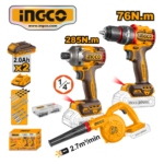 KIT 20V ATORNILLADOR 285NM+TALADRO PERCUTOR 76NM+ SOPLADORA - #COSLI250182