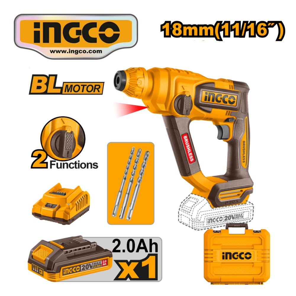 CRHLI201881 ROTOMARTILLO SDS PLUS 20V 18MM + BATERÍA + CARGADOR - #CRHLI201881 - Imagen 1