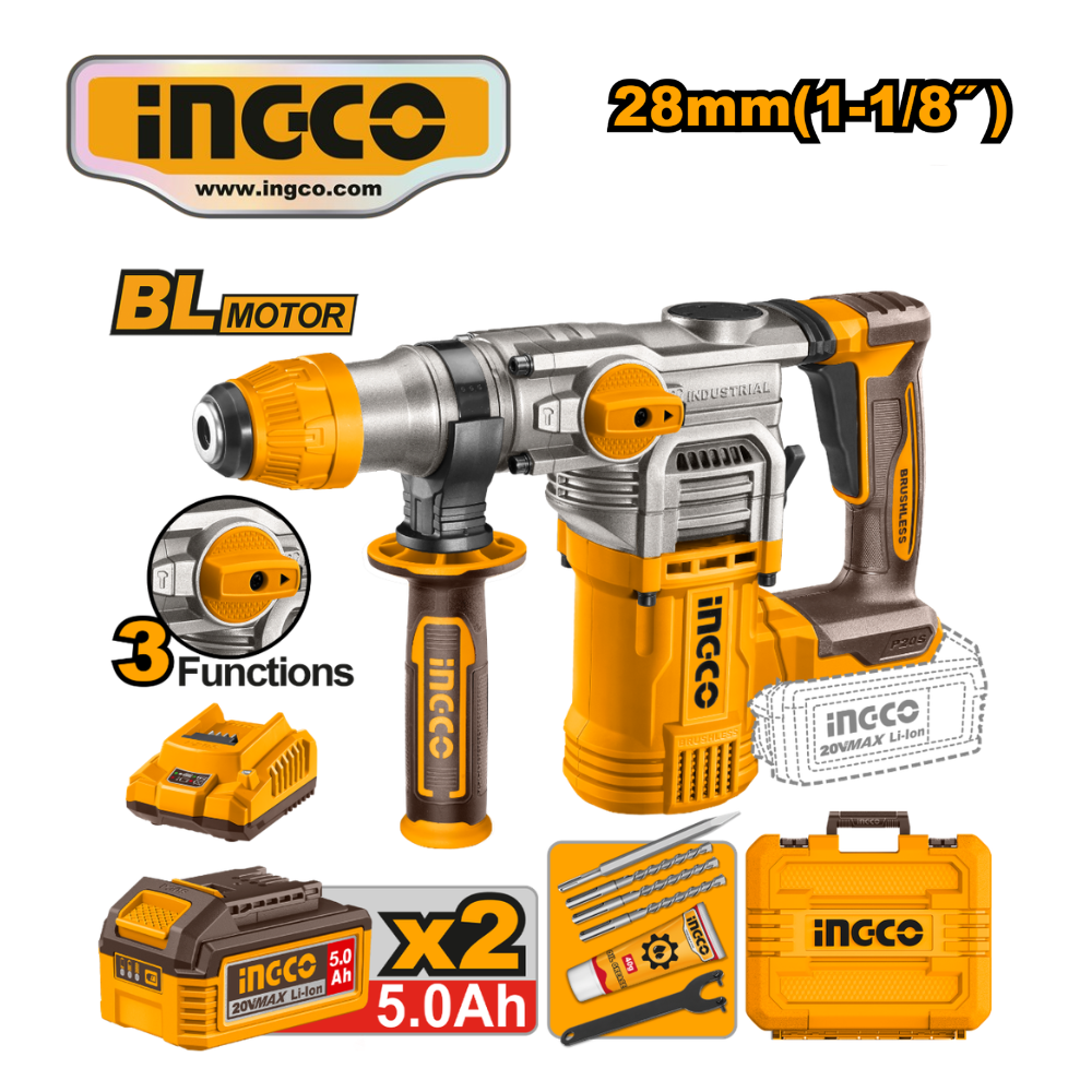 CRHLI202885 ROTOMARTILLO SDS PLUS 20V 28MM 4.5J + BATERÍA + CARGADOR - #CRHLI202885 - Imagen 1