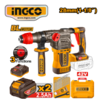 ROTOMARTILLO SDS PLUS 42V 28MM 4.5J + 2 BATERÍAS 5.0AH + CARGADOR - #CRHLI422882