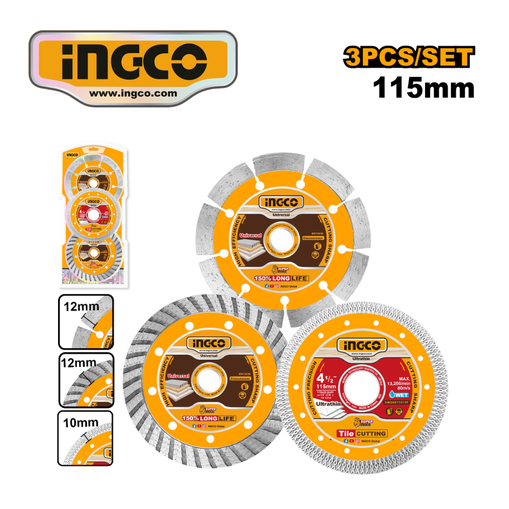 DMD063115 SET 3 DISCOS DIAMANTADOS 4.1/2" - #DMD063115 - Imagen 1