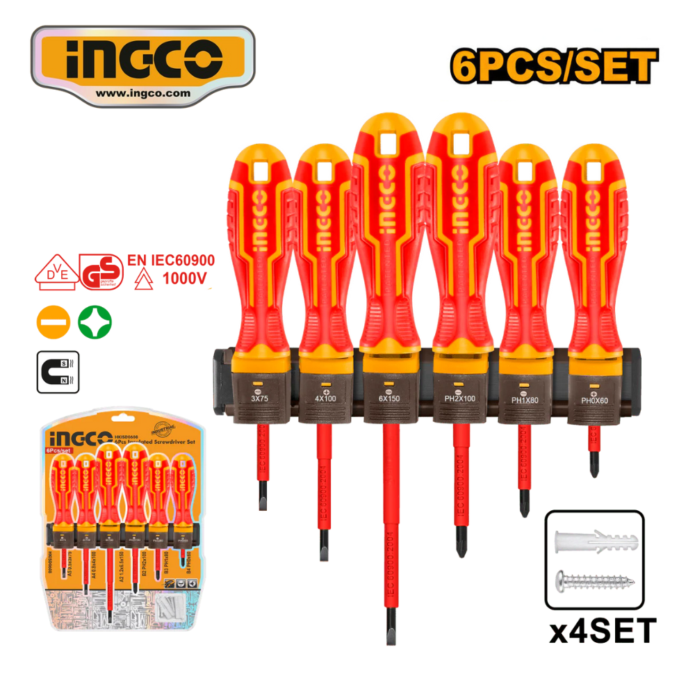 HKISD0608 web SET 6PZ DESTORNILLADORES 1000V - #HKISD0608 - Imagen 1