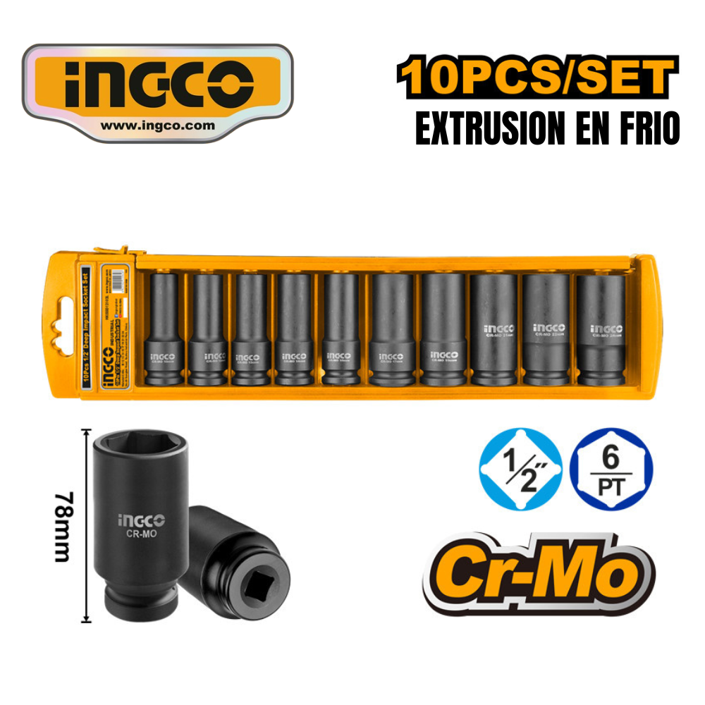 HKISSD12102L web JUEGO 10 DADOS LARGOS DE IMPACTO 1/2" - #HKISSD12102L - Imagen 1