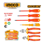 SET 6PZ HERRAMIENTAS 1000V (ALICATES+DESTORNILLADOR) - #HKIST3061