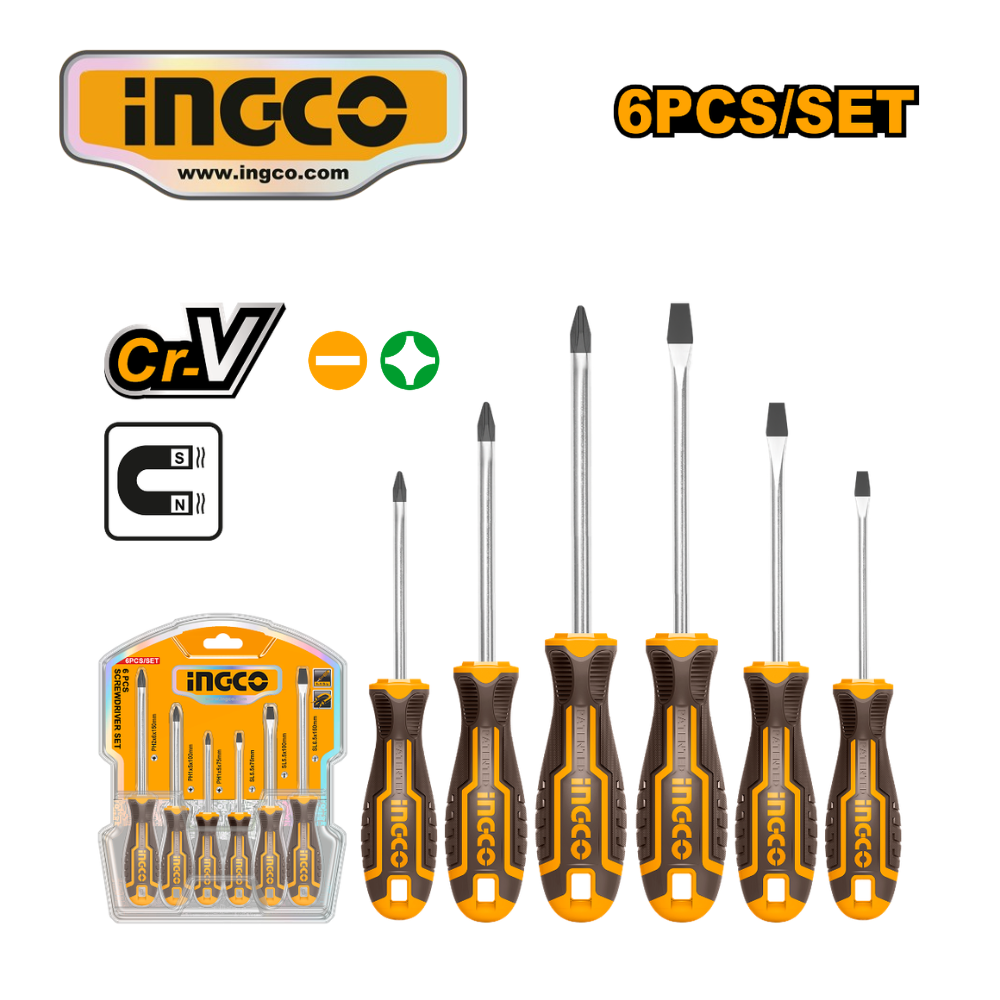 HKSD0628 JUEGO 6PZ DESTORNILLADORES MAGNÉTICOS - #HKSD0628 - Imagen 1