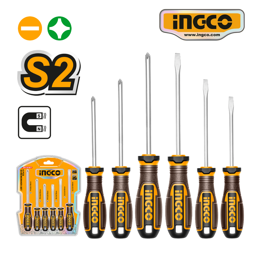 HKSDS0628 web JUEGO 6PZ DESTORNILLADORES MAGNÉTICOS - #HKSDS0628 - Imagen 1