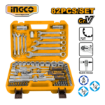 JUEGO DE DADOS, PUNTAS Y LLAVES 82PZ (1/4" - 1/2") - #HKTS42802