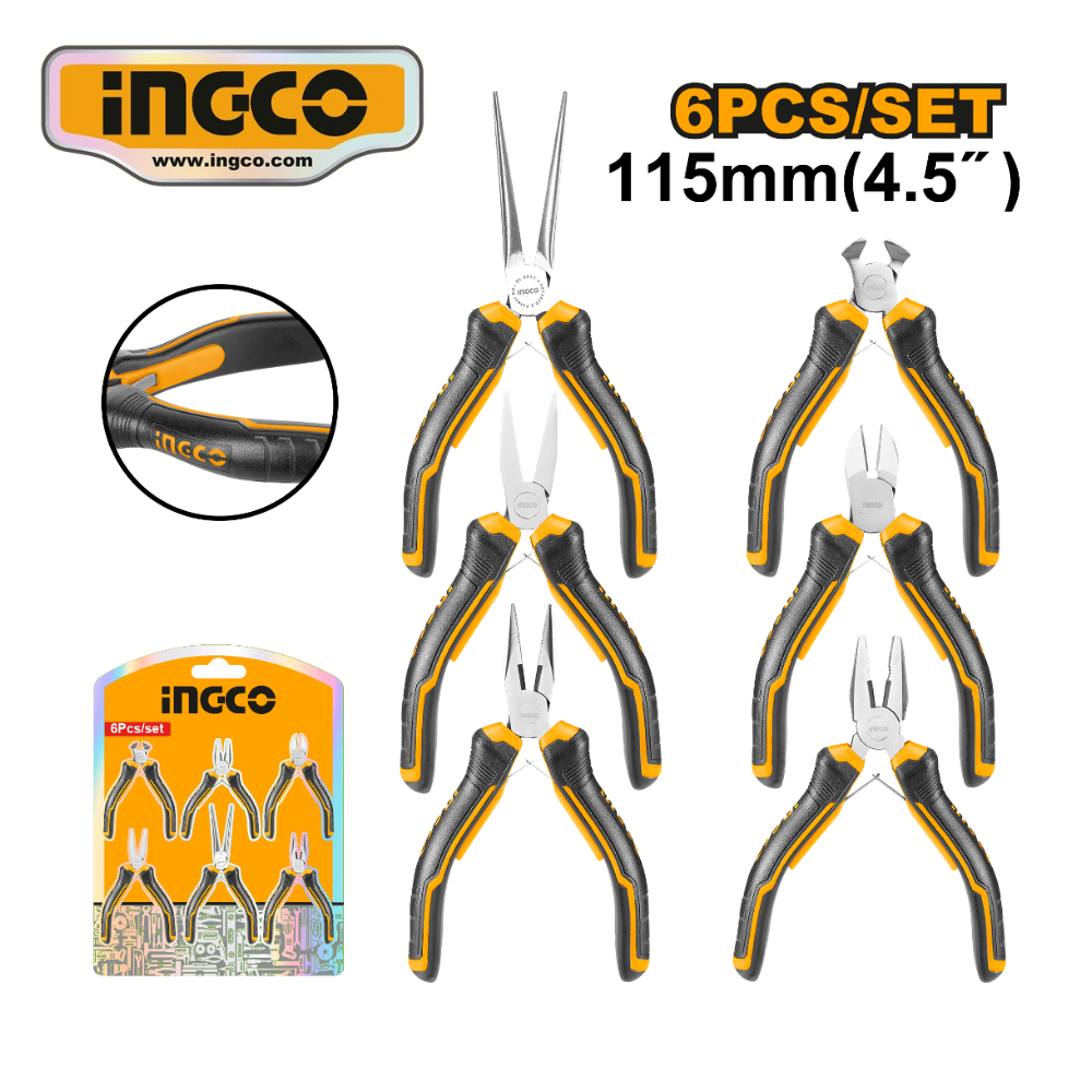 HMPS06115 WEB SET 6PZ DE MINI ALICATES DE 4.5" - #HMPS06115 - Imagen 1
