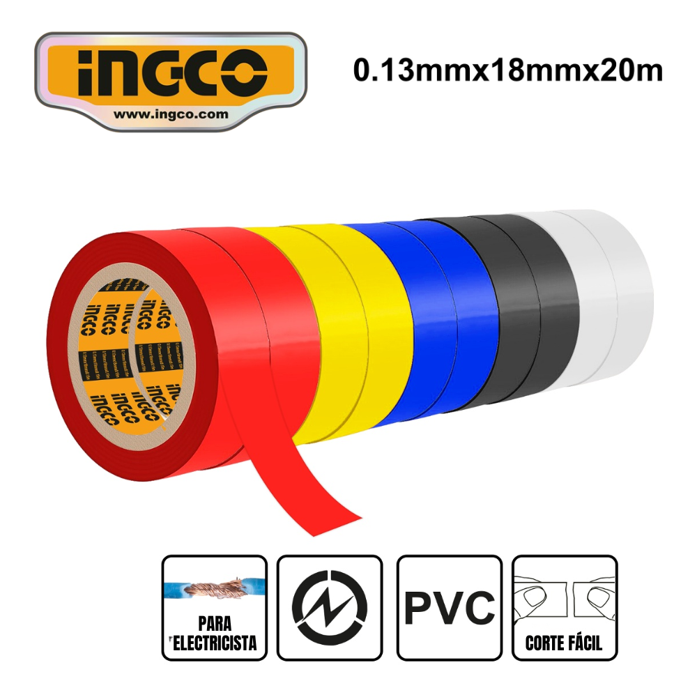 HPET1013 web SET 10 CINTAS AISLANTES DE 20M VARIOS COLORES - #HPET1013 - Imagen 1