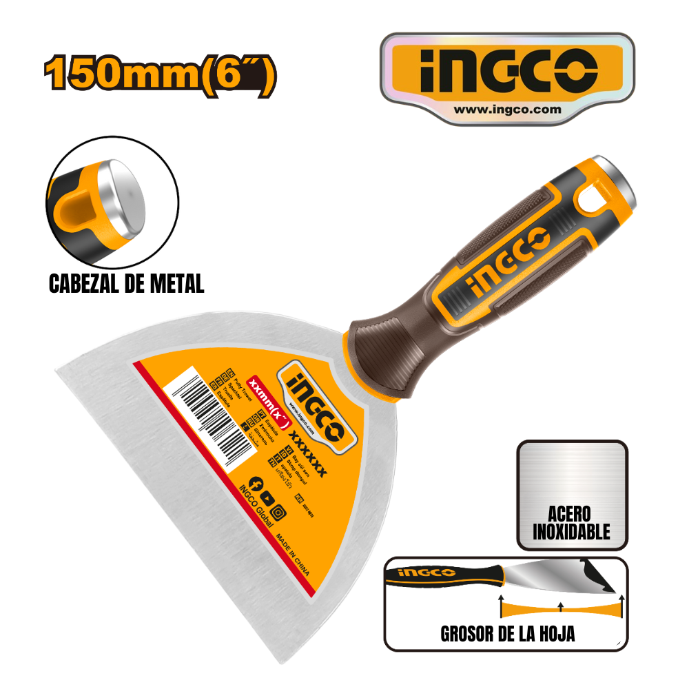 HPUT08150 web ESPÁTULA INOX 6" - #HPUT08150 - Imagen 1