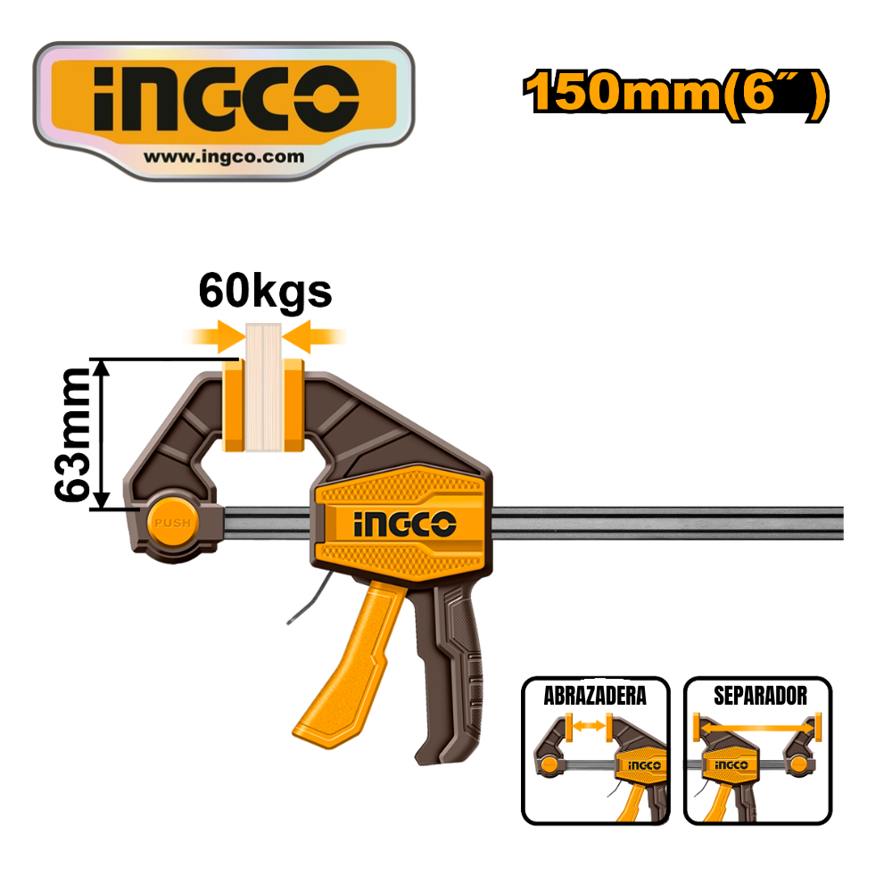 HQBC01601 PRENSA RÁPIDA AUTO AJUSTABLE 6" - #HQBC01601 - Imagen 1
