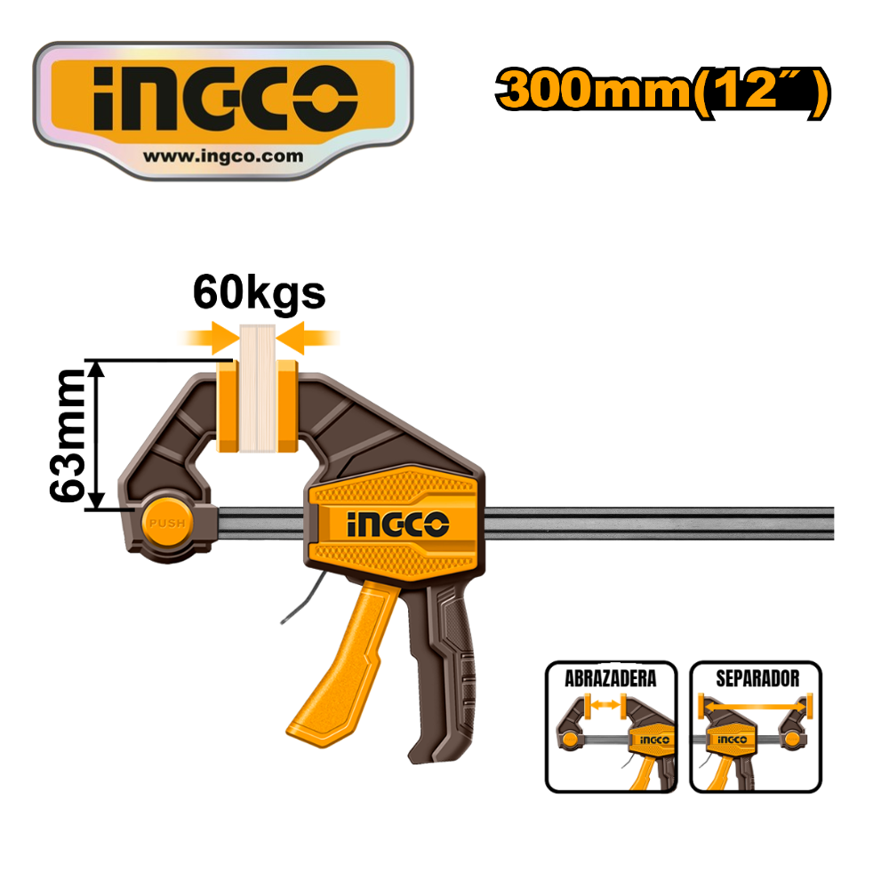 HQBC01602 PRENSA RÁPIDA AUTO AJUSTABLE 12" - #HQBC01602 - Imagen 1