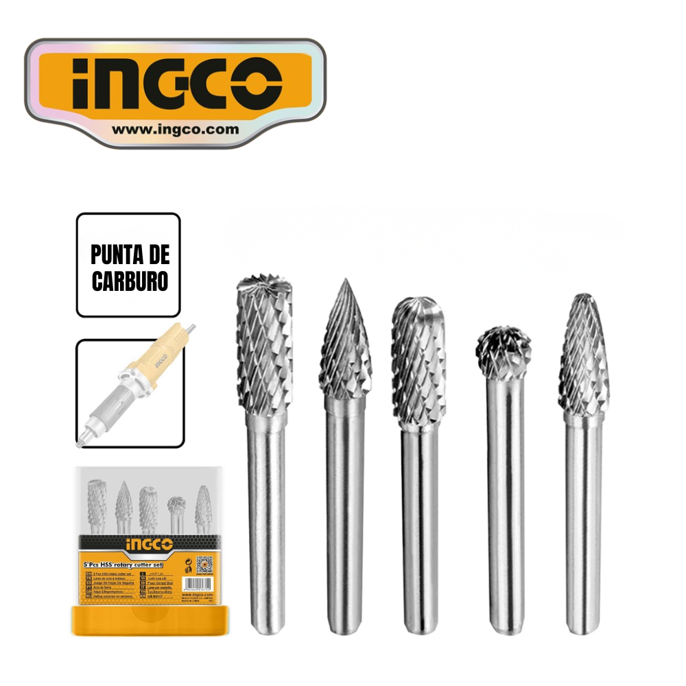 HRRC0051 SET 5PZ FRESAS ROTATIVAS DE 6MM - #HRRC0051 - Imagen 1