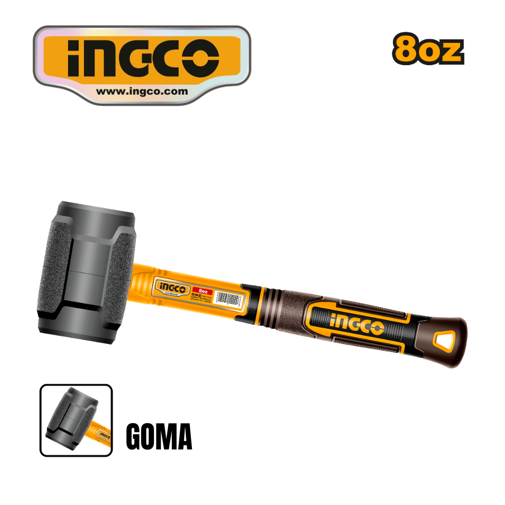 HRUH8808 MARTILLO DE GOMA NEGRO 8oz - #HRUH8808 - Imagen 1