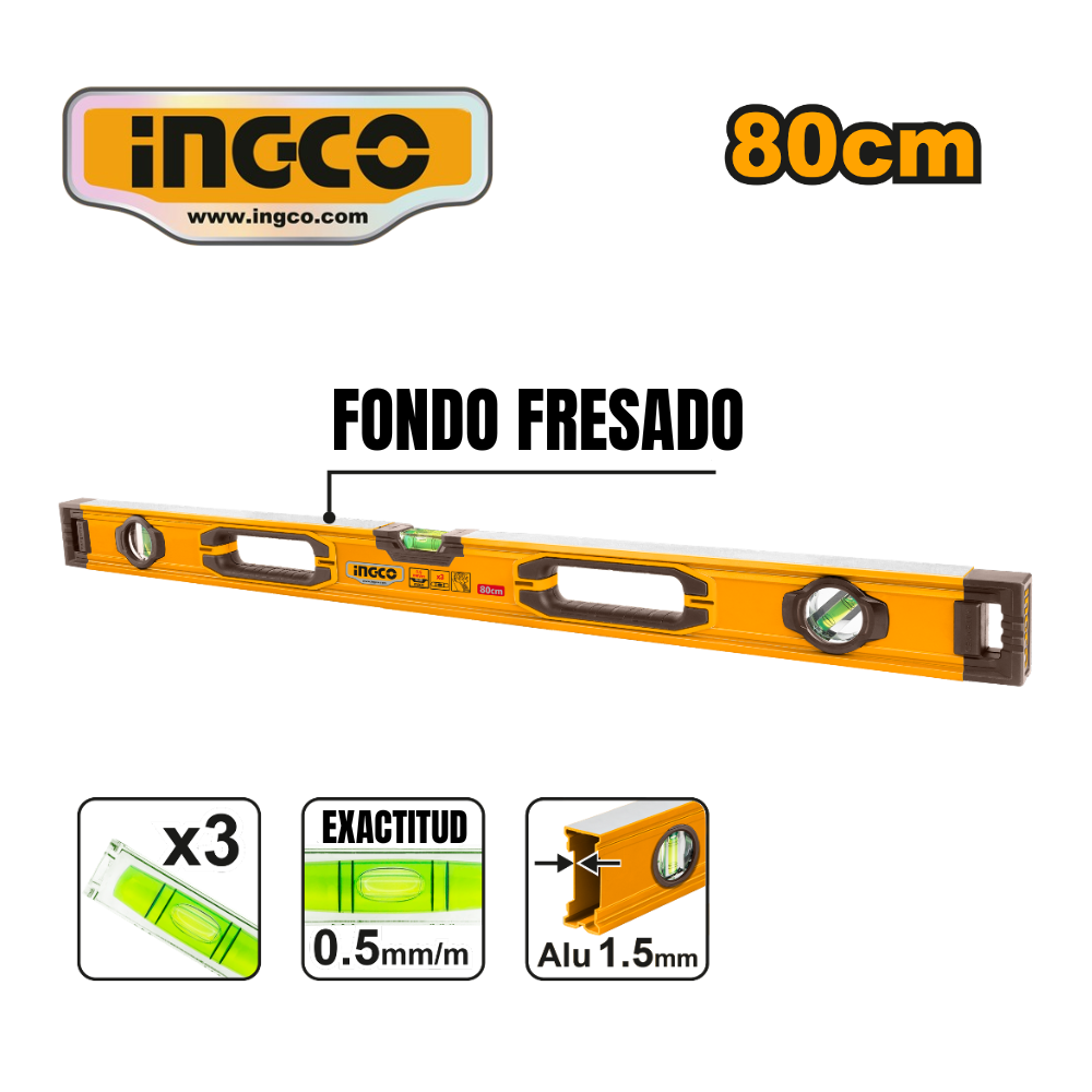 HSL08080 web NIVEL DE ALUMINIO PRO 80CM (32") - #HSL08080 - Imagen 1