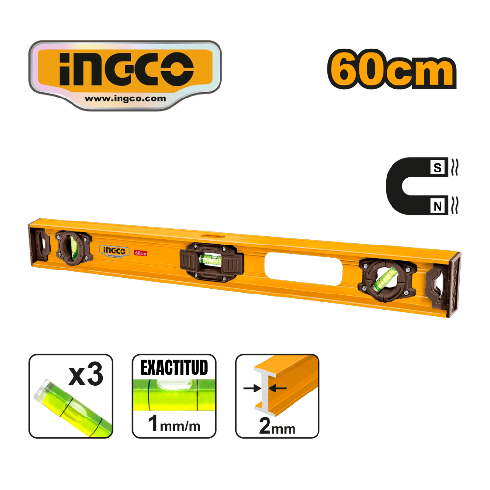 HSL28060 web NIVEL DE ALUMINIO MAGNÉTICO 60CM (24") - #HSL28060 - Imagen 1
