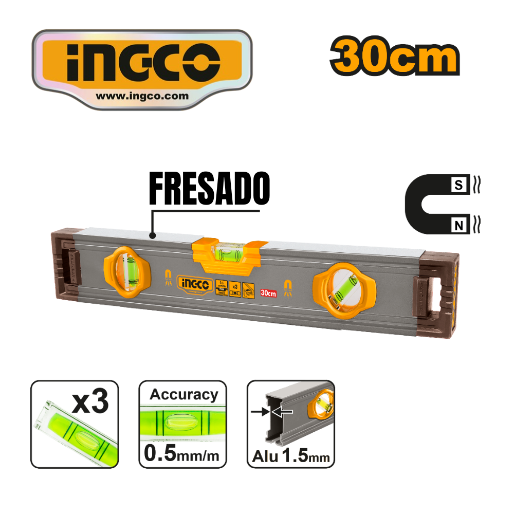 HSL38030M web NIVEL DE ALUMINIO MAGNÉTICO PRO 30CM (12") - #HSL38030M - Imagen 1