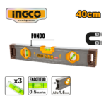 NIVEL DE ALUMINIO MAGNÉTICO PRO 40CM (16") - #HSL38040M