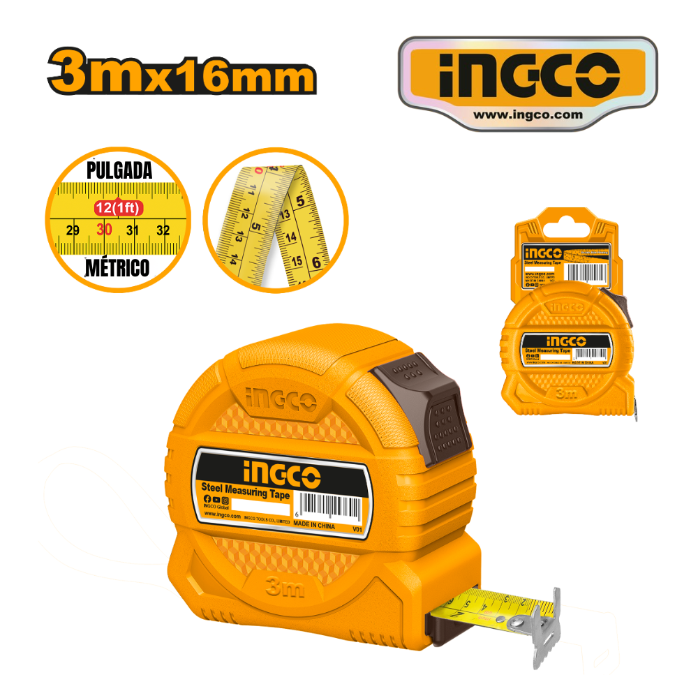 HSMT39316 web WINCHA MÉTRICA DE ACERO 3Mx16MM - #HSMT39316 - Imagen 1