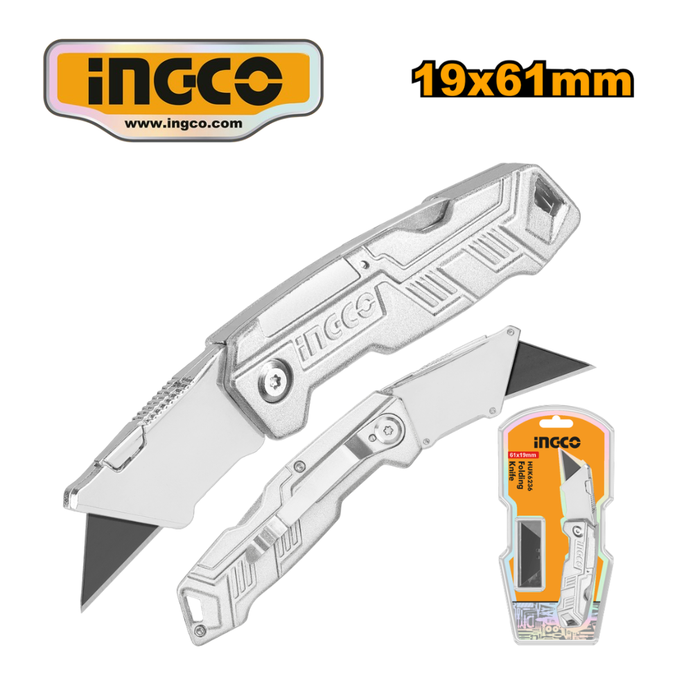 HUK6236 web CUCHILLA PLEGABLE DE ALUMINIO PRO 19MM - #HUK6236 - Imagen 1