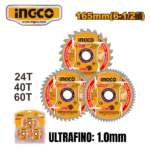 SET 3 DISCOS CORTE MADERA 6.1/2" (24D-40D-60D) - #TSB16503