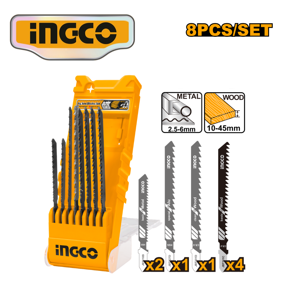 AKD8088 web SET 8PZ HOJAS DE CALAR MADERA/METAL/ALUMINIO - #AKD8088 - Imagen 1