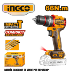 TALADRO PERCUTOR 20V 1/2" 66NM SIN BATERÍA/CARGADOR - #CIDLI206681