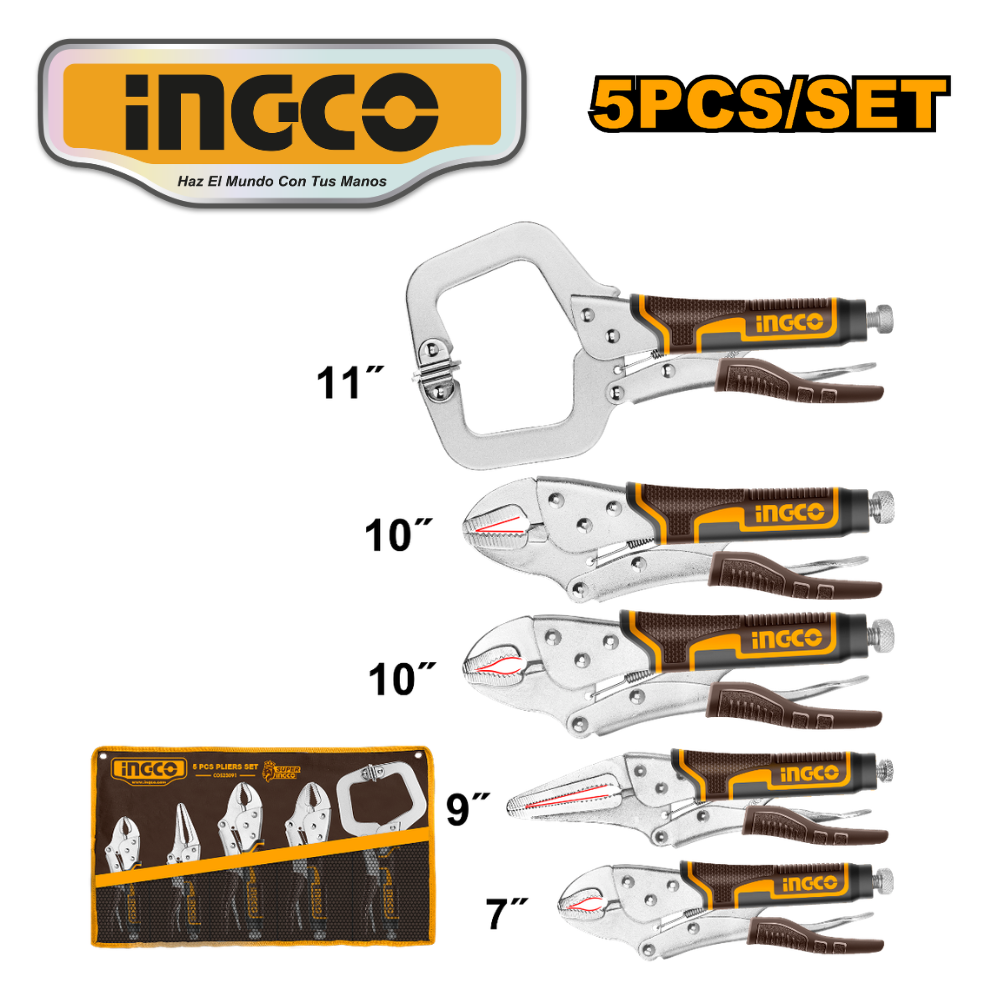 COS23091 web SET 5 PZ ALICATES DE PRESIÓN - #COS23091 - Imagen 1