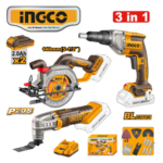 KIT SIERRA CIRCULAR 6.1/2" + ATORNILLADOR DRYWALL + MULTITOOLS - #COSLI250382