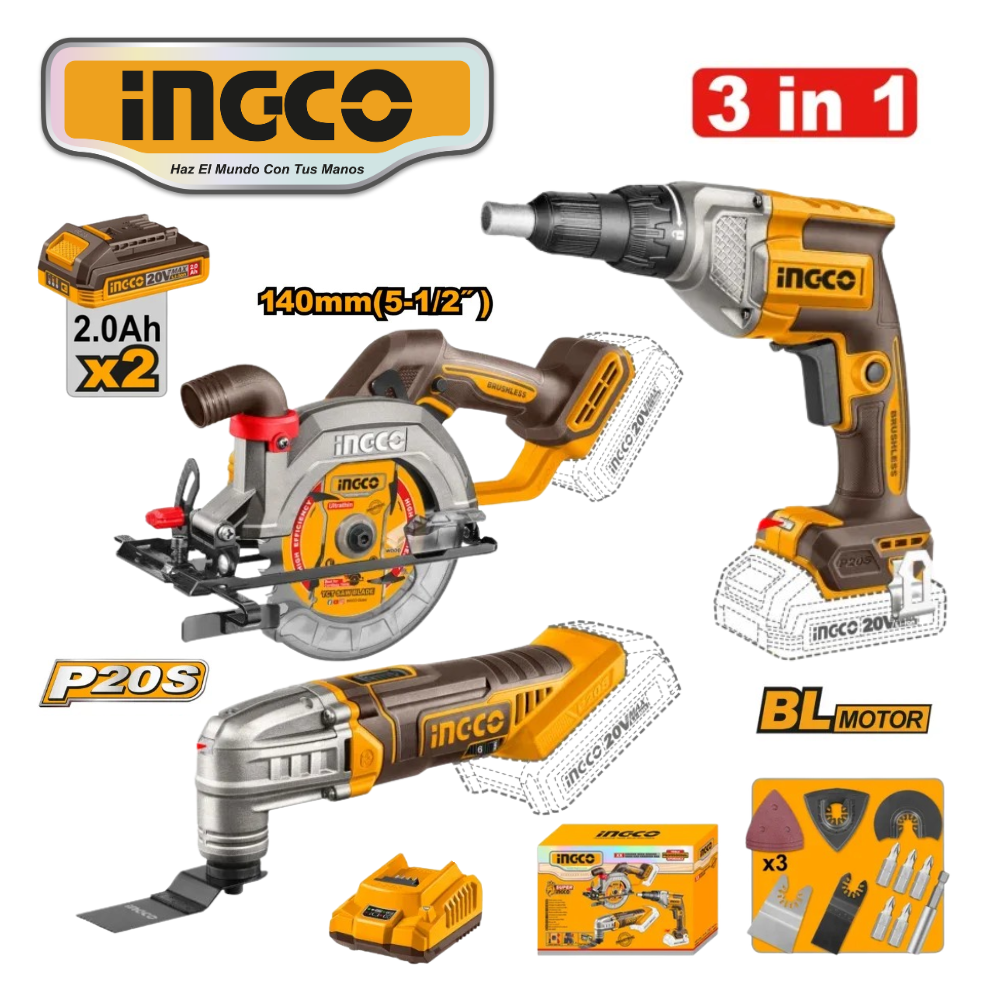 COSLI250382 web KIT SIERRA CIRCULAR 6.1/2" + ATORNILLADOR DRYWALL + MULTITOOLS - #COSLI250382 - Imagen 1