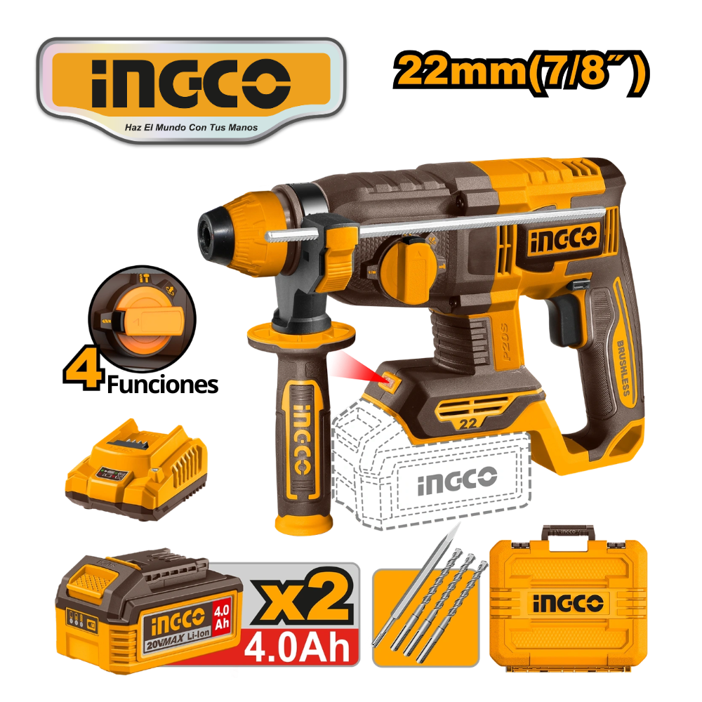 CRHLI212282 web ROTOMARTILLO SDS PLUS 20V 2.0J + ACCESORIOS - #CRHLI212282 - Imagen 1