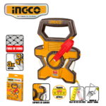 CINTA MÉTRICA 100M DE FIBRA DE VIDRIO CON CARRIL ABIERTO - #HFMT18100