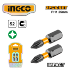 SET 2 PUNTAS DE IMPACTO IMANTADAS 25MM S2 PH1 - #SDBIM71PH125