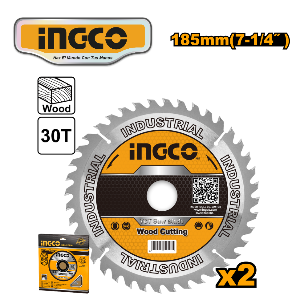 TSB118510 SET 2 DISCOS CORTE MADERA 7.1/4" (30D) - #TSB118510 - Imagen 1