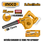 SOPLADORA 20V 2.8M³/MIN SIN BATERIA/CARGADOR - #CABLI2068