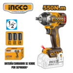 LLAVE DE IMPACTO DE 550NM 20V 1/2" SIN BATERÍA/CARGADOR - #CIWLI20551