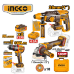 KIT 20V ESMERIL 1200W + ROTOMARTILLO 2.5J + TALADRO 66NM - #CKLI202598